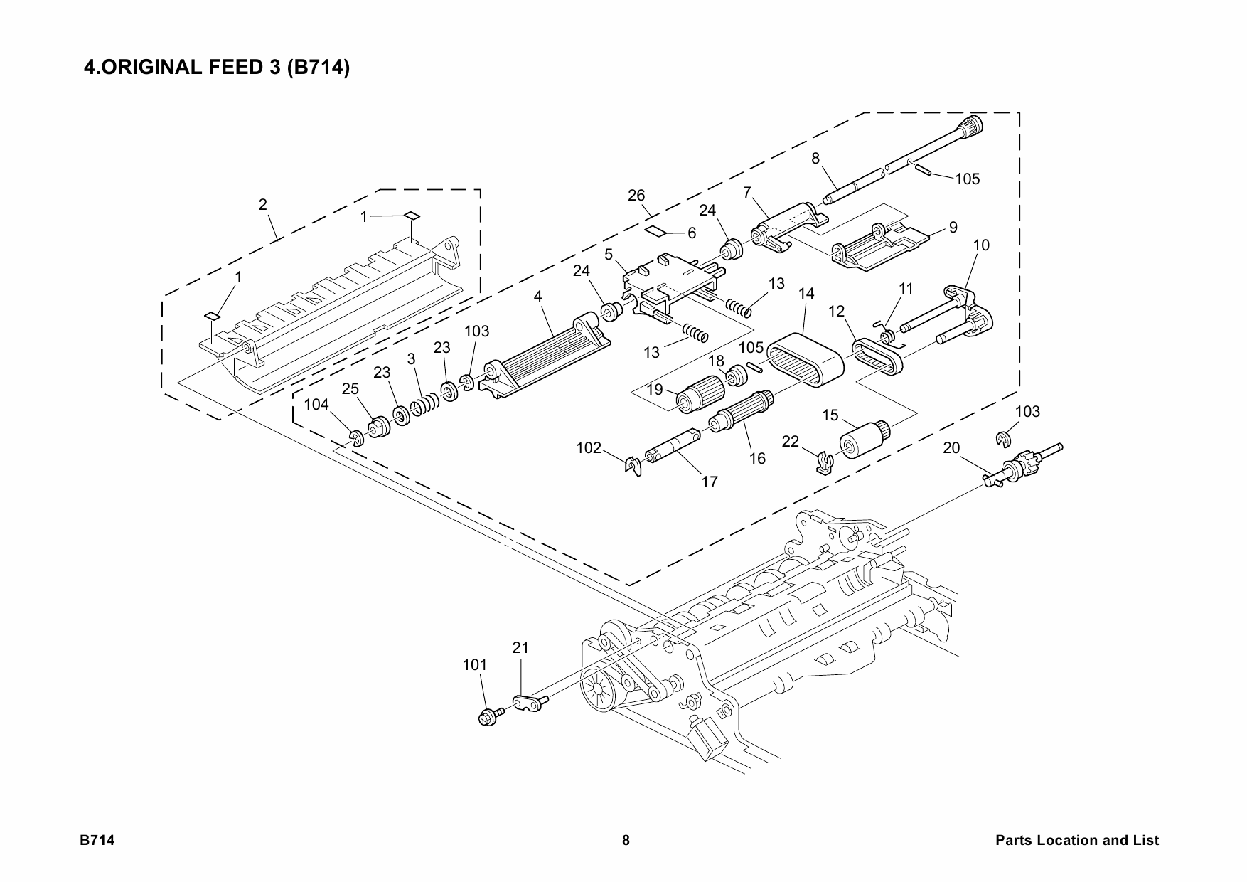 RICOH Options B714 AUTO-REVERSE-DOCUMENT-FEEDER-DF82 Parts Catalog PDF download-4